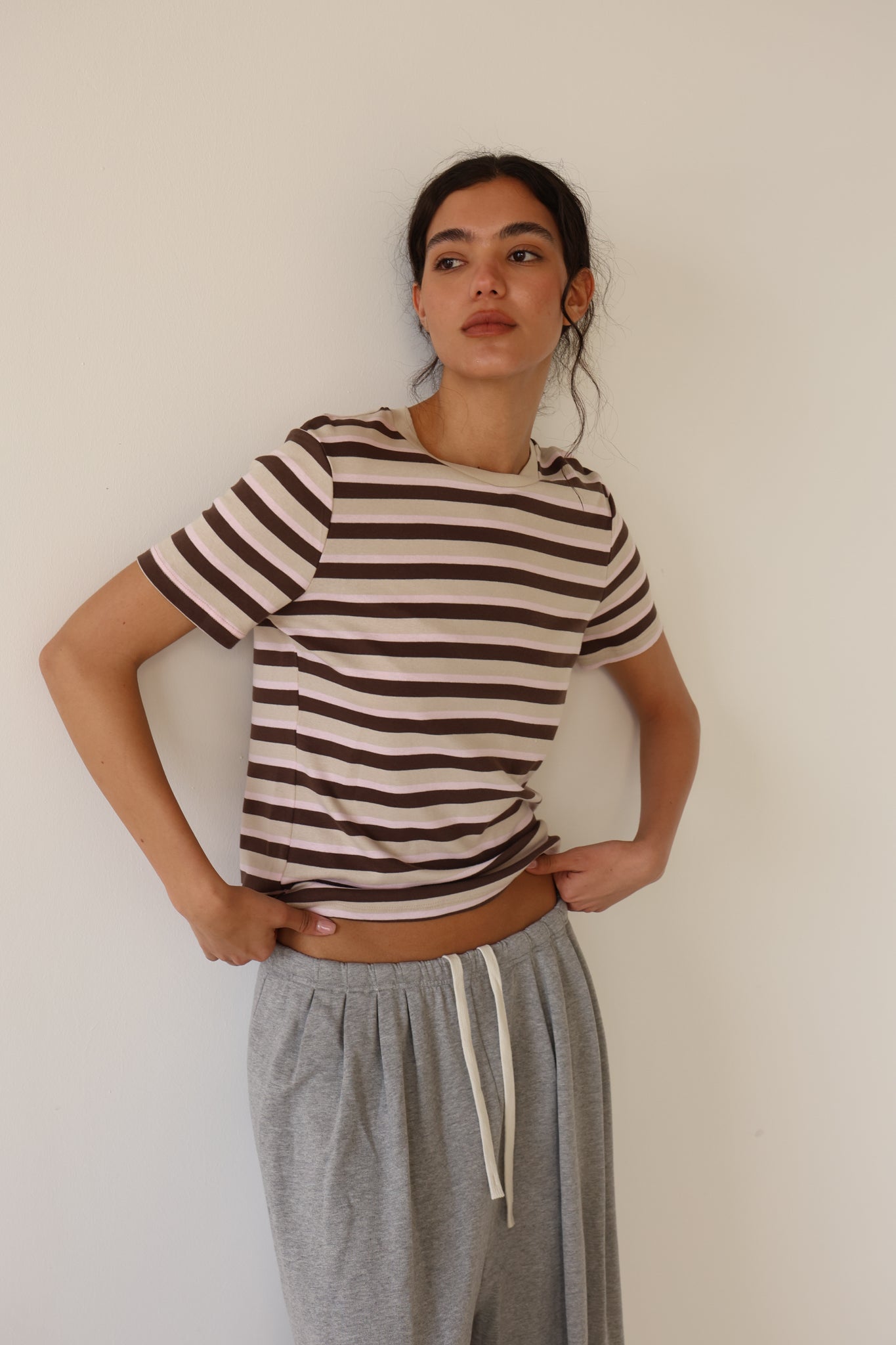 Numéro 395 Brown&Stone Stripes