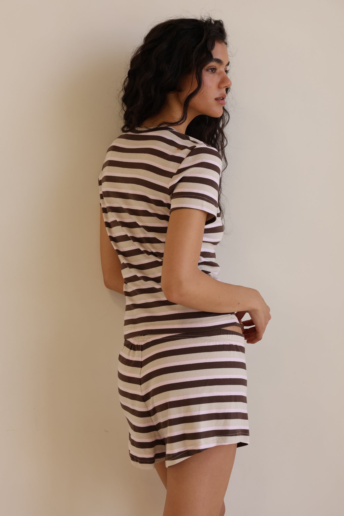 Numéro 391 Stone&Brown Stripes