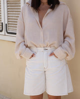 Numéro 260 White Jeans, Brown Stitches