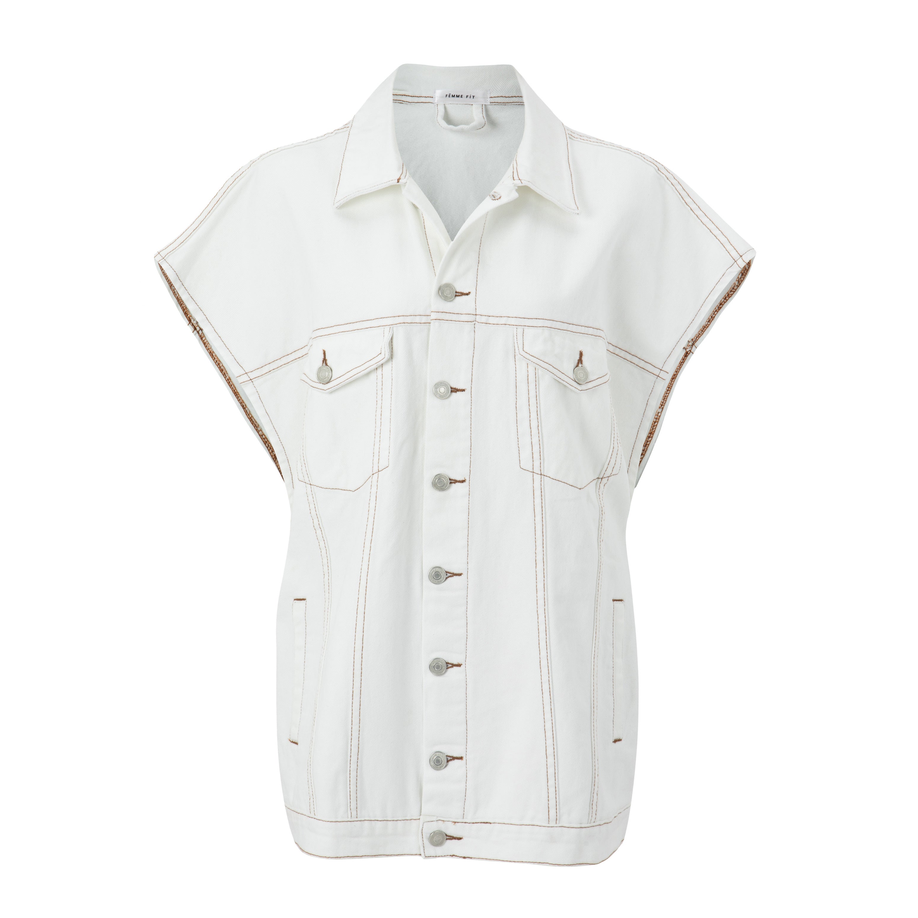 Numéro 258 Vest Jeans White