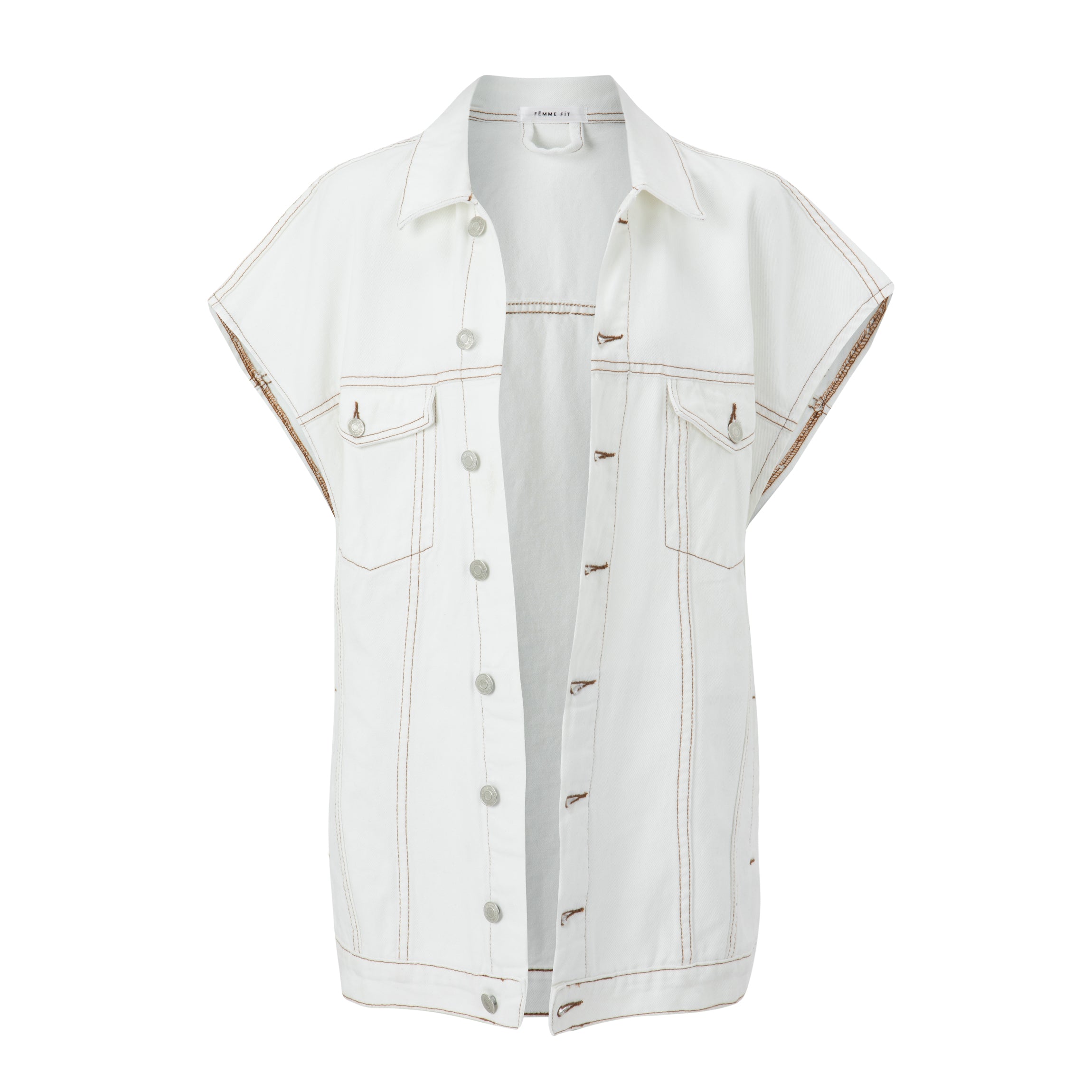 Numéro 258 Vest Jeans White
