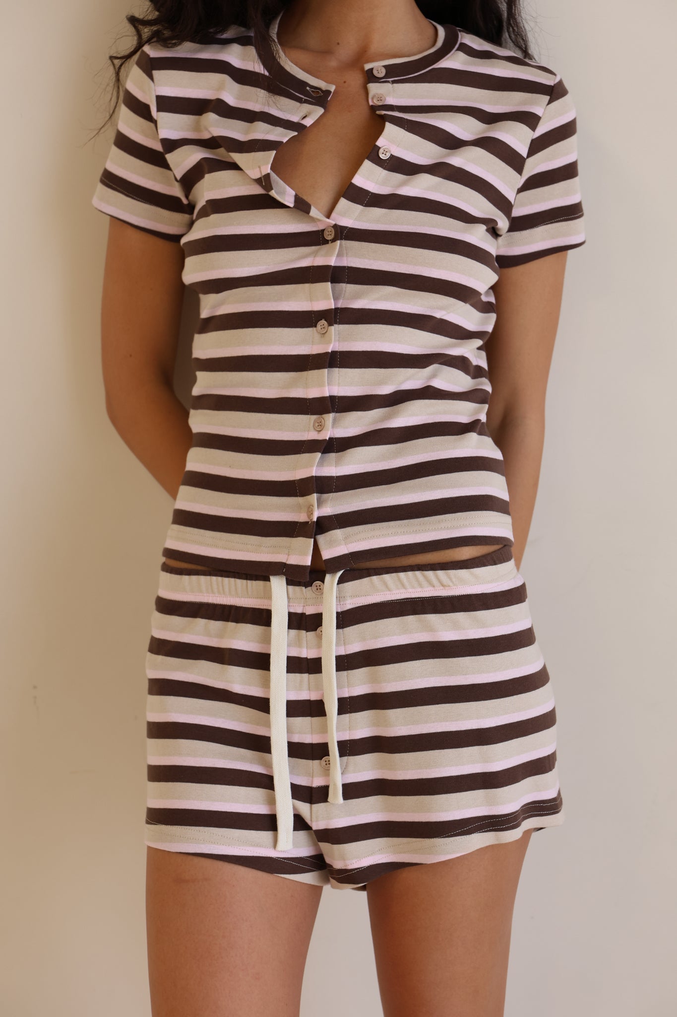 Numéro 392 Brown&Stone Stripes