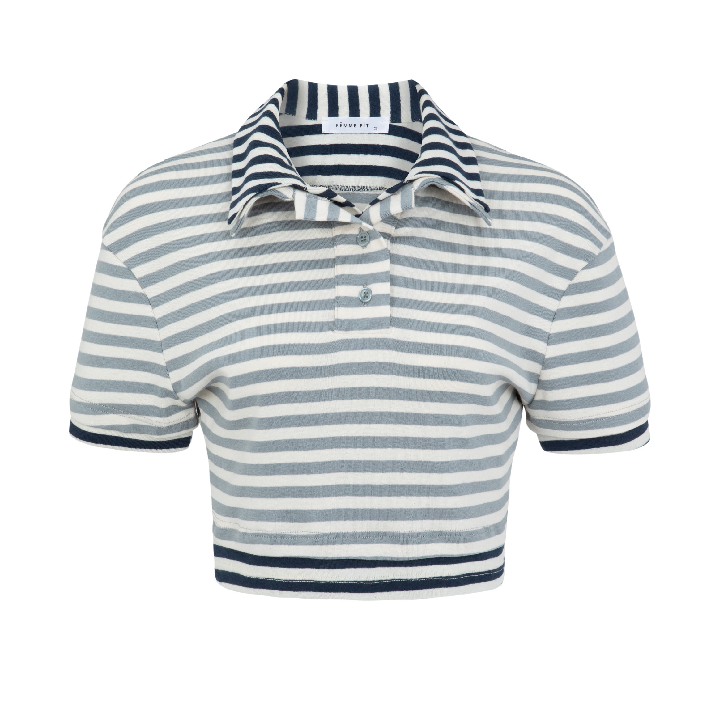 Numéro 273 Stripes Light Grey&Blue