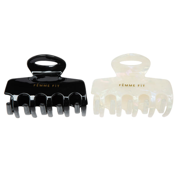 FF Hair Clips Black&White