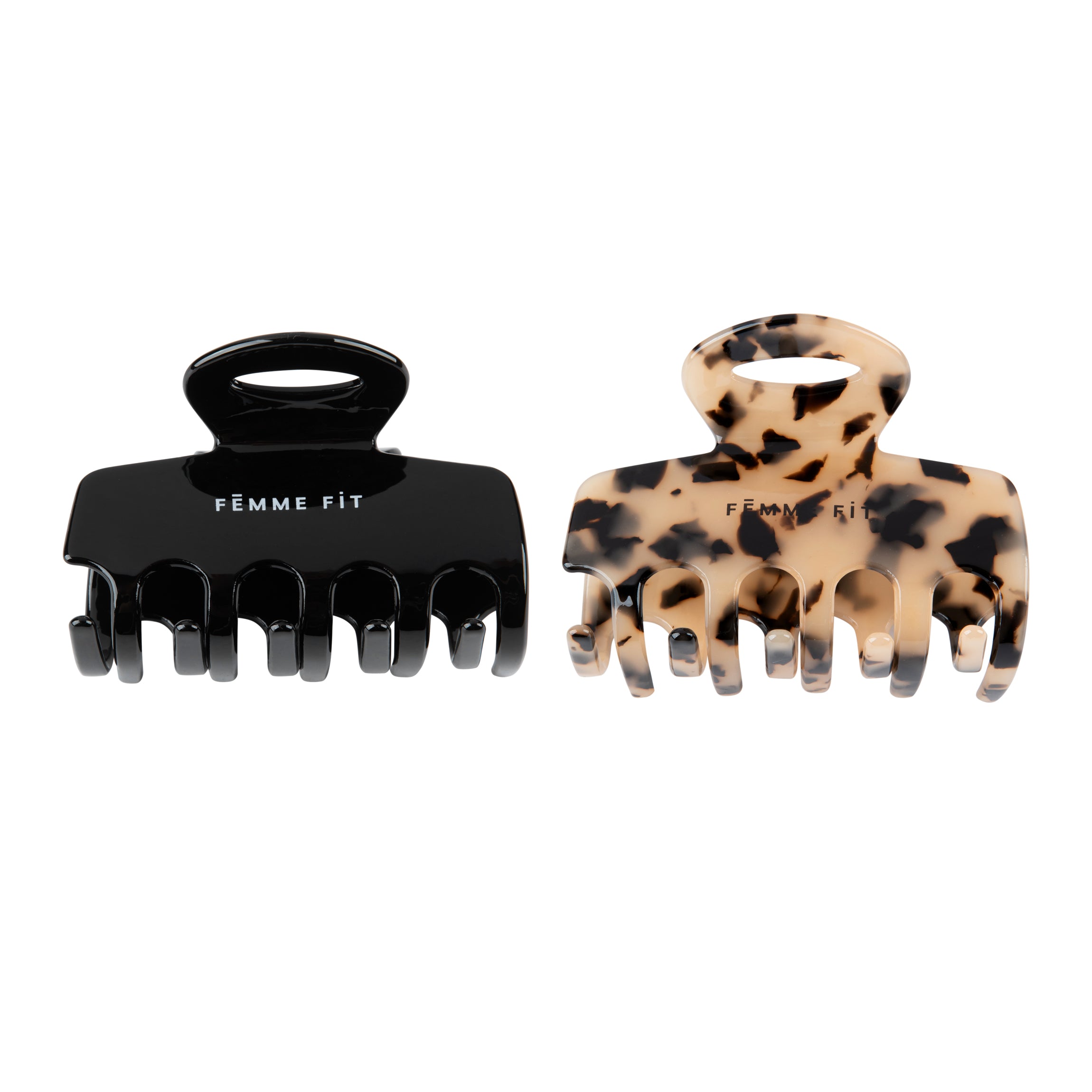 FF Hair Clips Black&Leopard